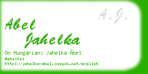 abel jahelka business card
