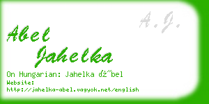 abel jahelka business card